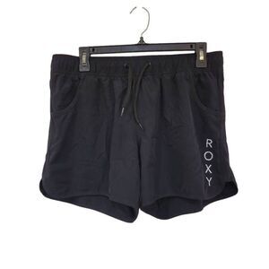 Roxy Women's Black Poly/Spandex Drawstring Athletic Shorts w Pockets